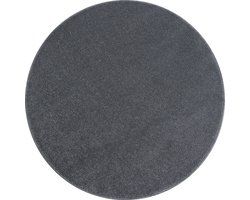 Flycarpets Liam Effen Lichtgrijs Vloerkleed Rond - Laagpolig - 120x120 cm