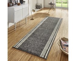 Flycarpets Loper laagpolig Casa - Designer Velours - Grijs 80x450 cm