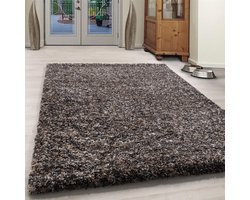 Flycarpets Lorium Vloerkleed - 200x290 cm - Taupe/Grijs/Beige - Hoogpolig