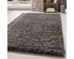 Flycarpets Lorium Vloerkleed - Taupe / Grijs / Beige - Hoogpolig - 280x380 cm