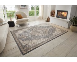 Flycarpets Terrain Designer Laagpolig vloerkleed - Orken - Zwart / Bruin - 240x340 cm