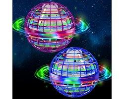 Flying Orb Ball Duo Pack - Set van 2 (Rood & Blauw) - Vliegende Bal met Boomerang Functie - Magische Drone - RGB Licht - Kinderspeelgoed vanaf 6 Jaar