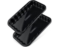 FM Professional Set van 2 Kleine Barbecueschalen – Geëmailleerd Staal – Oven- & BBQ-bestendig tot 400°C – 21 x 12 cm – Vaatwasserbestendig