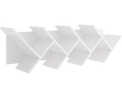 FMD Boekenplank zwevend geometrisch wit
