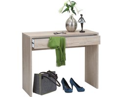 FMD - Bureau - met - brede - lade - 100x40x80 - cm - eikenkleurig