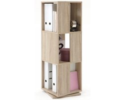 FMD Draaikast open ontwerp 34x34x108 cm eikenkleurig