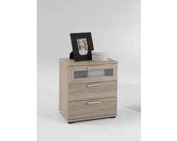 FMD Nachtkastje met 3 lades eikenkleurig