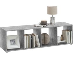 FMD - Staande - kast - met - 4 - vakken - betongrijs