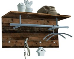 FMD - Wandkapstok - 72x29,3x34,5 - cm - oude - stijl - bruin