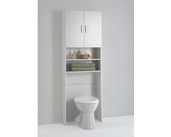 FMD Wasmachinekast met opbergruimte wit