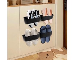 Foam Houder Muur - Motorhome - Slippers Rek om Schoenen Organizers te Hangen - Schoen Organizer Camping - Geen Boren - Zelfklevend of Boren voor RV - Camping - Badkamer - Woonkamer (4 PCS)