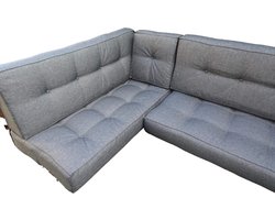 Foam Pallet Cushions for Euro Pallet Sofa, Outdoor Pallet Sofa, 120 x 60 cm, Silver, Set of 5