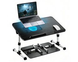 Fokelyi Bedtafel -Laptoptafel-Verstelbare Laptoptafel-Geschikt voor 17” Laptop– Laptop Stand-kantelbaar, verstelbare Bedtafel-Zwart
