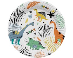 Folat - Borden (papier) - Dino Roars (8 stuks)