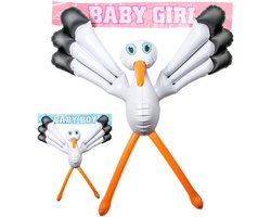 Folat - Opblaas Ooievaar fly against window