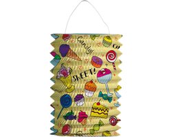 Folat - Treklampion Snoep - 16 cm - Lampion sint maarten - lampionnen - Sint maarten optocht - lampionnen papier - Lampion Halloween