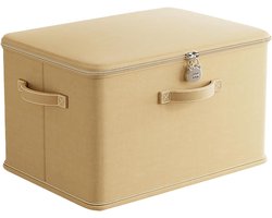 Foldable Storage Box with Lid and Combination Lock - 32 x 24 x 18 cm