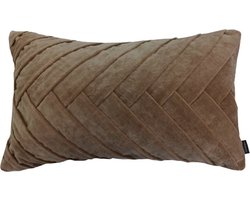 Folded Soft Roze Kussen | 30 X 50 | Sierkussen Voor Woonkamer Of Slaapkamer