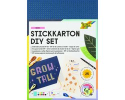 Folia borduurkarton set - creatieve borduurkit 25-delig multicolor.