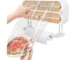 Folie- en Vershoudfolie Dispenser - 3-in-1 Ontwerp - 1 stuk - Duurzaam ABS