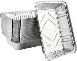 Foliebakken voor het bakken - 1000ml - 50 STKS - Aluminiumfolie - Voedsel Containers - Folie Voedsel Trays - Opslag - Tin Folie Trays - Air Fryer - Folie Taart Trays - Keukenaccessoires