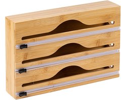 Foliehouder - 3 rollen - bamboe