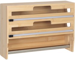 Foliehouder - keukenrolhouder - 3 in 1 - bamboe