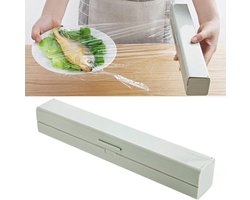 Foliehouder - met snijder - Rollenhouder - met magnetische zuigkracht - 32x5x5cm - Foliehouder Keuken - Keukenrolhouder hangend - Magnetische huishoudfolie houder - Dispenser - alluminiumfolie houder - voor keuken en thuis - groen