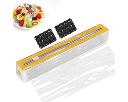 Foliesnijder Keuken - Dispenser Folie - Keuken Organiseren - Geïntegreerde Veiligheidssnijder - 36 cm - Geel