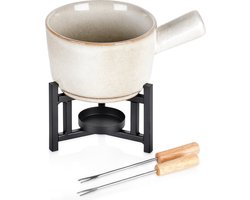 Fondueset Porselein 450 ml, 4 el. - Fonduepan - Kaas Fondue