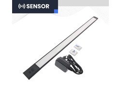 Fonkel Geronimo LED Kastverlichting met Bewegingssensor 60 cm Zwart - Keukenverlichting Onderbouw LED - Onderbouw Verlichting Keuken - Onderbouwverlichting - Ideale Verlichting Keuken Onder Kastjes