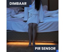 Fonkel LED Bedverlichting met Bewegings Sensor 2 stuks - Led Strip Dimbaar Warm Wit - Uitstapverlichting Bed met Sensor - Ideaal voor 2 Persoons Bed - Eenvoudige Installatie