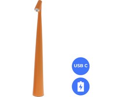 Fonkel Nordic Design LED Tafellamp Nachtlamp Leeslamp Oplaadbaar oranje - USB-C - 45cm Dimbaar