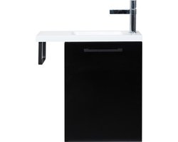 Fonteinmeubel Finn 40cm mat zwart