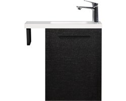 Fonteinmeubel Finn 40cm zwart eiken