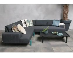 Fonteyn Loungeset Twins Sooty-Green - Loungeset, Buitenzitgroep en Tuinmeubelset met Loungebank en Tafel - Geschikt voor Tuin, Terras en Balkon - Inclusief Kussens