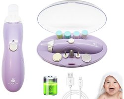 FOOCCA® Baby Elektrische Nagelvijl - Oplaadbaar - Baby Nagelknipper - Baby Manicureset - Baby Verzorgingsset - Baby Nagelvijl - Baby Nagelschaartje - Baby Nagelset - Elektrisch - Oplaadbaar