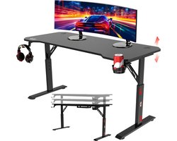 For The Win Game Bureau - 140 cm - Gaming Bureau - Hoogte Verstelbaar - Gaming Desk - Incl. Muismat - Computertafel - Gaming Tafel - Computer Bureau - Game Desk - Gaming Bureaus