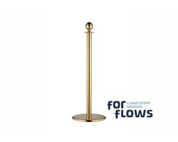 ForFlows Gala afzetpaal voor rode loper - Messing - Ronde kop