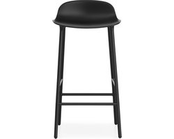 Form barkruk met metalen frame - 75 cm - zwart