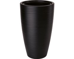 Form-Plastic - Bloempot - Plantenbak met inzet - vorstbestendig - 29x48 cm - diep zwart