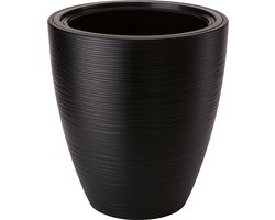 Form-Plastic - Bloempot - Plantenbak met inzet - vorstbestendig - 38,5 x 48 cm - diep zwart