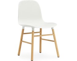 Form stoel met houten frame - eiken - wit