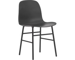 Form stoel met metalen frame - zwart