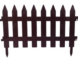 Formplast Tuinhekjes - 7x stuks - kunststof - 320 cm - bruin - borderrand - tuinafscheiding