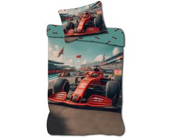 Formule 1 Race Dekbedovertrek - 140 x 200 cm - Katoen - 70 x 90 cm