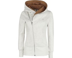 Forplay Sarah Vest met capuchon grijs gemêleerd L Katoen -