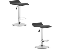 FORT kruk - zwart eco-leer / chromen onderstel x 2