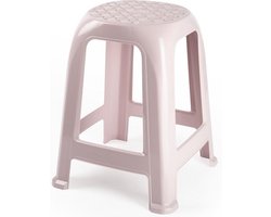 Forte Plastics Keukenkrukje/opstapje - Handy Step - roze - kunststof - 37 x 37 x 46 cm