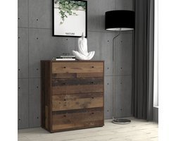 Forte TEMPRA – Commode 4-lades – Vieux bois look – Industrieel